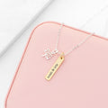 Personalised Tree of Life Vertical Bar Necklace