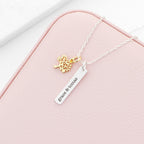 Personalised Tree of Life Vertical Bar Necklace