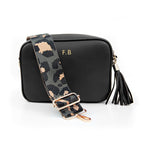 Personalised Luxury Crossbody Bag in Black