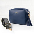 Personalised Luxury Crossbody Bag in Navy