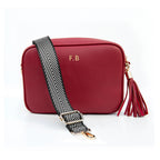 Personalised Luxury Crossbody Bag in Red