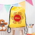 Personalised Yellow Flower Waterproof Swim Bag