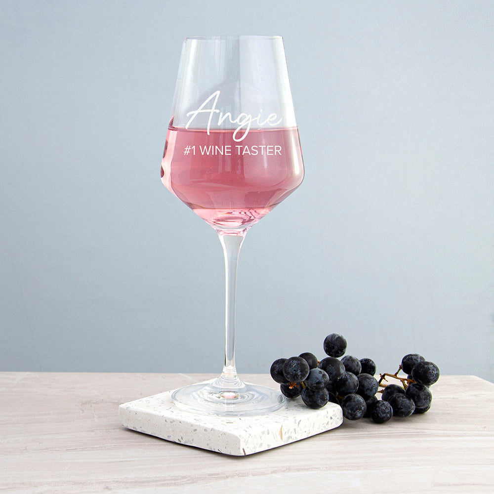 Personlaised #1 Wine Taster Wine Glass