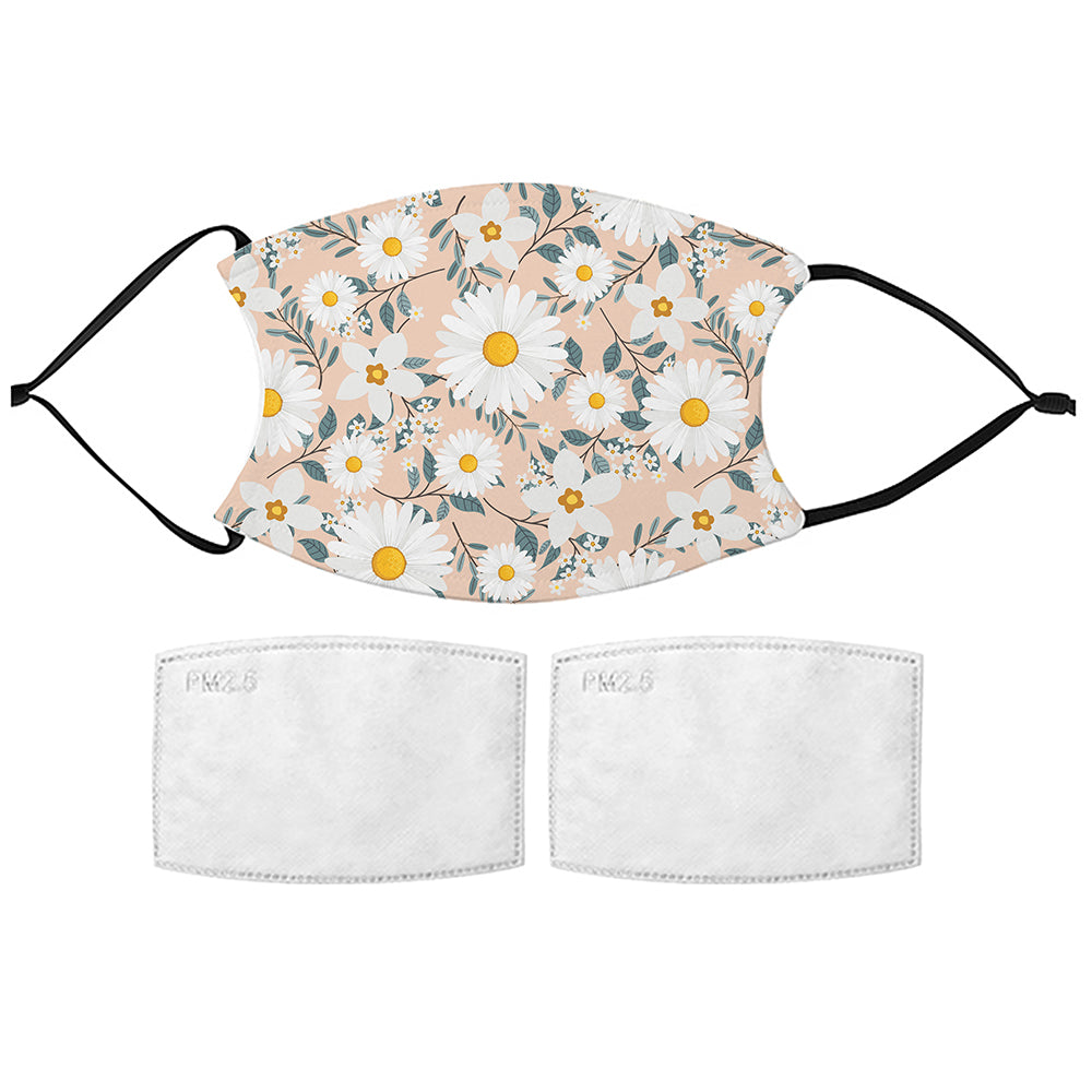 Printed Face Mask - Daisy Pattern Design