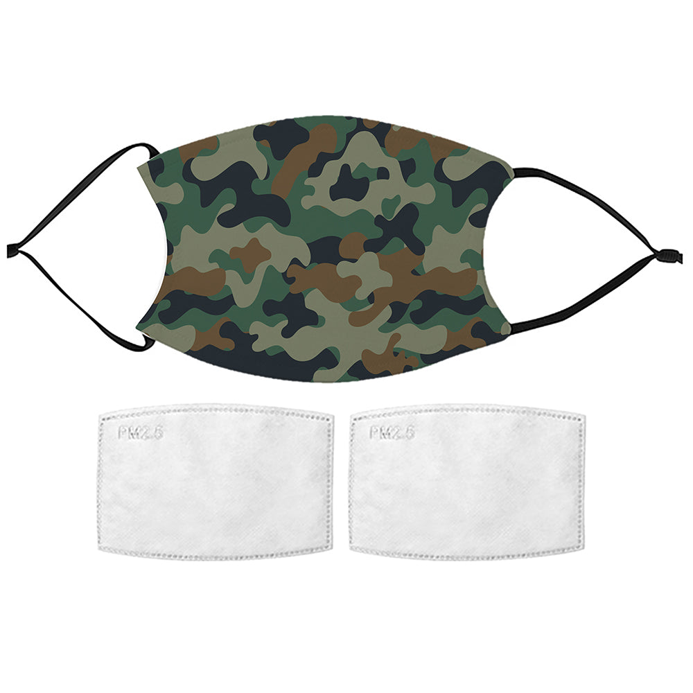 Printed Face Mask - Forest Camo Design