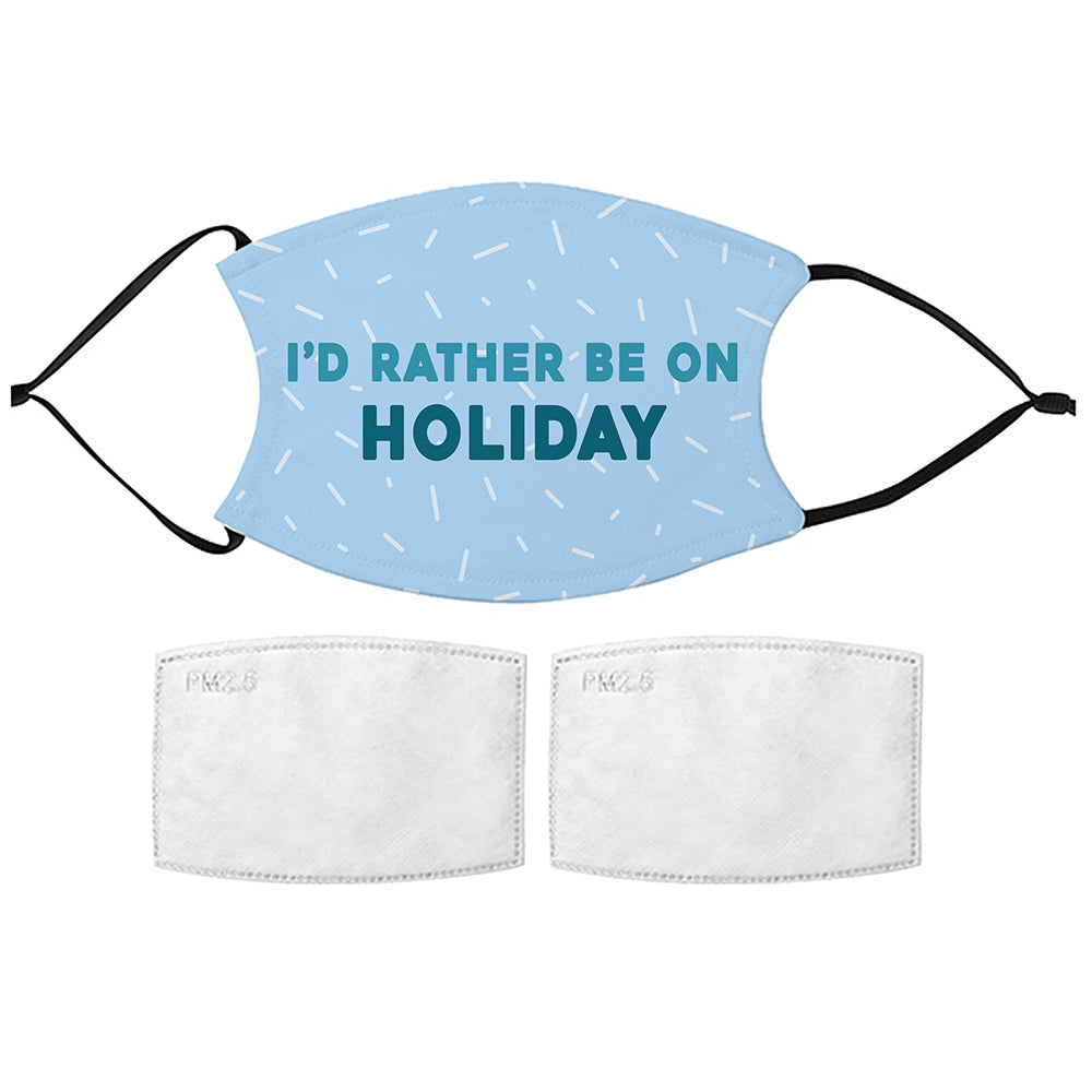 Printed Face Mask - Holiday Fan Design
