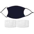 Printed Face Mask - Navy Art Deco Pattern Design