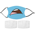 Printed Face Mask - Sad Mouth Design