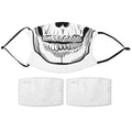 Printed Face Mask - Skull Mouth Design