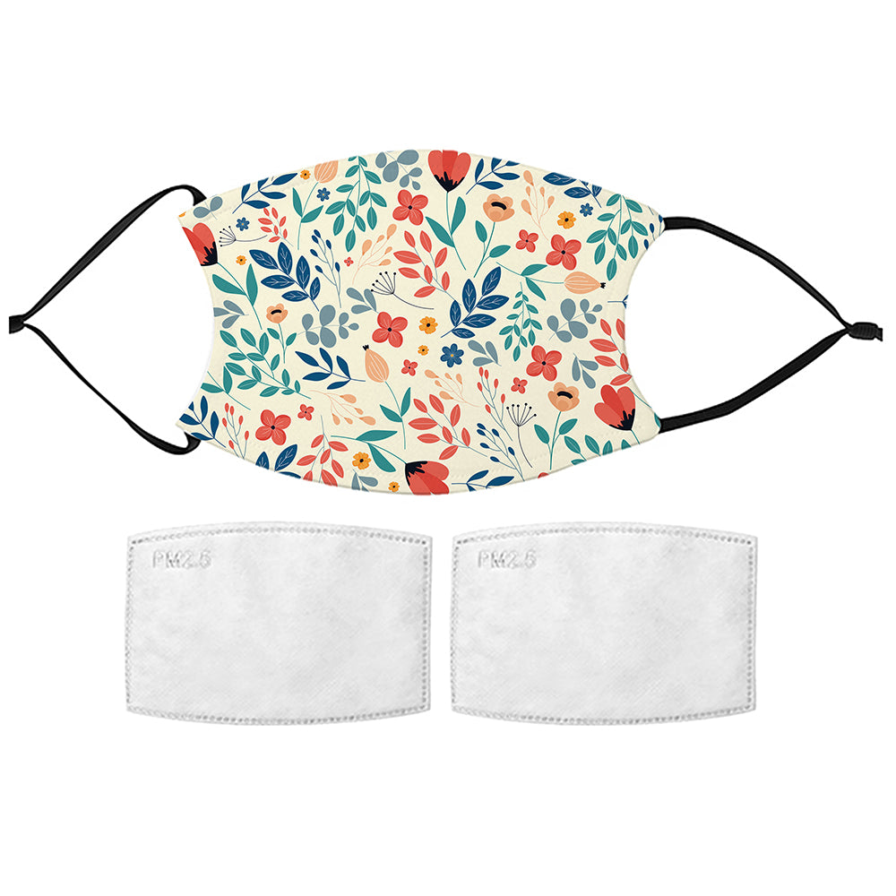 Printed Face Mask - Spring Flowers Design