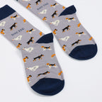Purple Dog Pet Pair Bamboo Sock Set