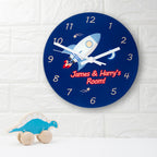 Rocket To The Moon Personalised Wall Clock