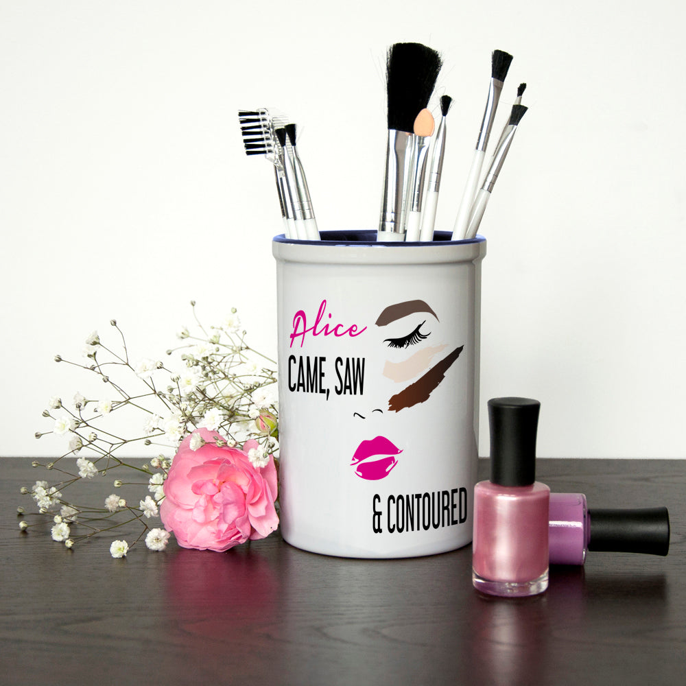 She Came, She Saw, She Contoured Personalised Make Up Brush Holder