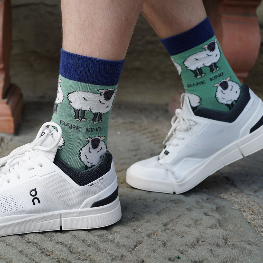 Green Farm Animals Bundle of 4 Bamboo Sock Set