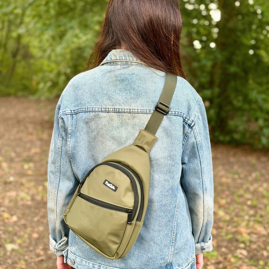 Dog Walking Sling Backpack - Khaki Green