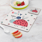 Personalised Children’s Pastel Ladybird Placemat Set