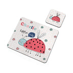 Personalised Children’s Pastel Ladybird Placemat Set