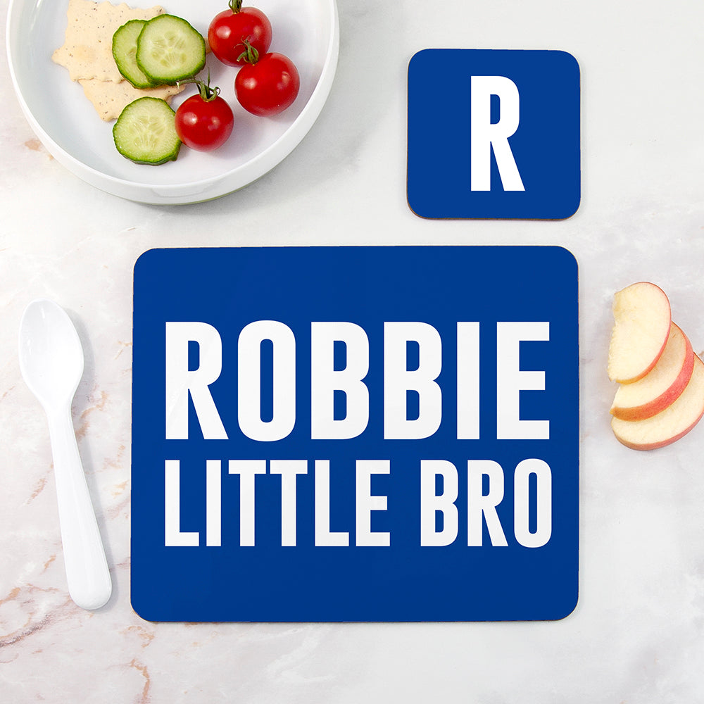 Boy’s Personalised Bro Placemat Set