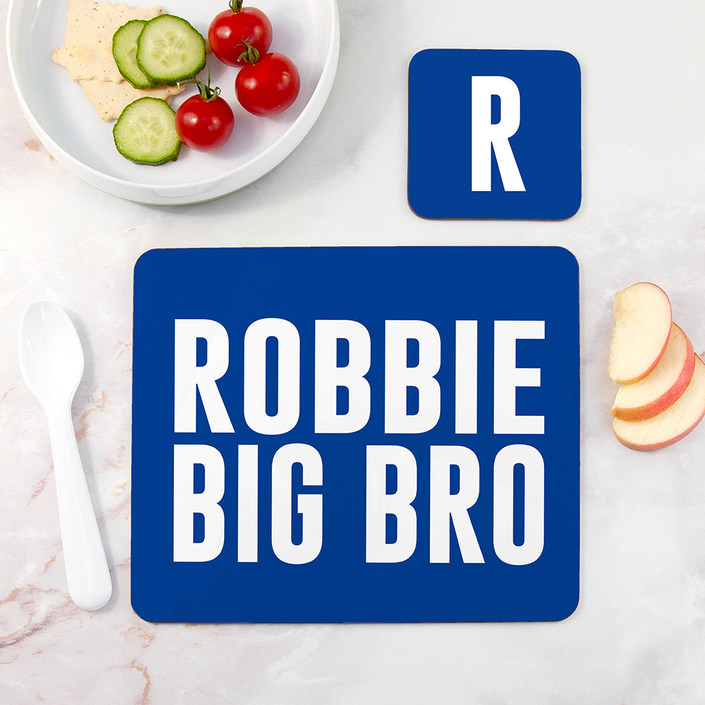 Boy’s Personalised Bro Placemat Set
