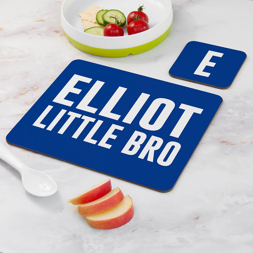 Boy’s Personalised Bro Placemat Set