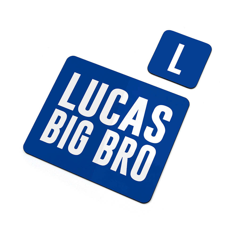 Boy’s Personalised Bro Placemat Set