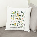 Personalised Safari Animals Alphabet Cushion Cover