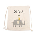 Personalised Elephant Cotton Nursery Bag