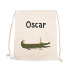 Personalised Crocodile Cotton Nursery Bag