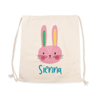 Personalised Rabbit Cotton Nursery Bag