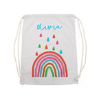 Personalised Children's Rainbow PE Kit Bag