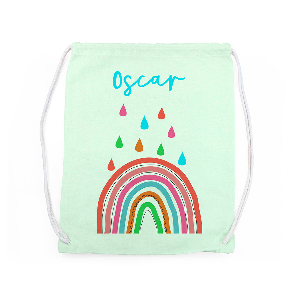 Personalised Children's Rainbow PE Kit Bag