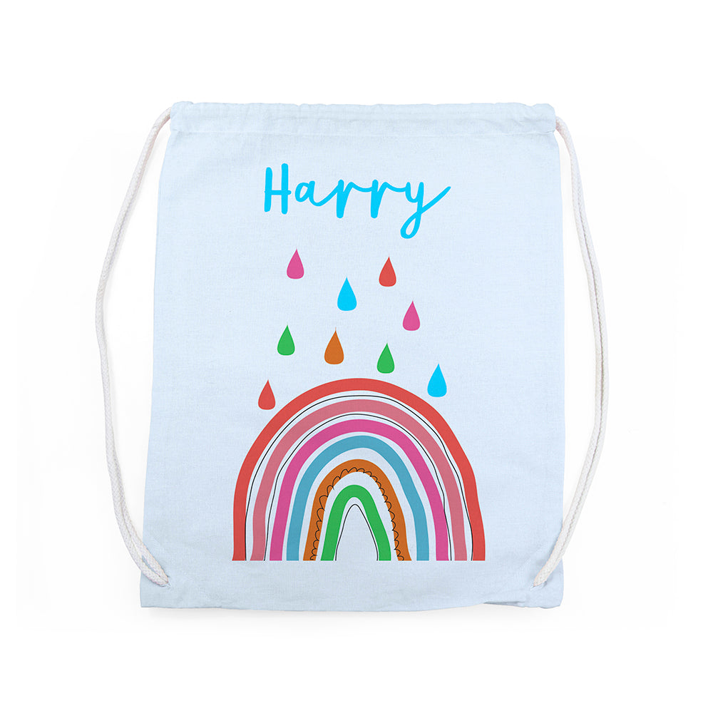 Personalised Children's Rainbow PE Kit Bag