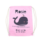 Personalised Children's Whale PE Kit Bag