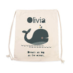 Personalised Children's Whale PE Kit Bag