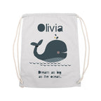 Personalised Children's Whale PE Kit Bag