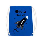 Personalised Children's Space Rocket PE Kit Bag