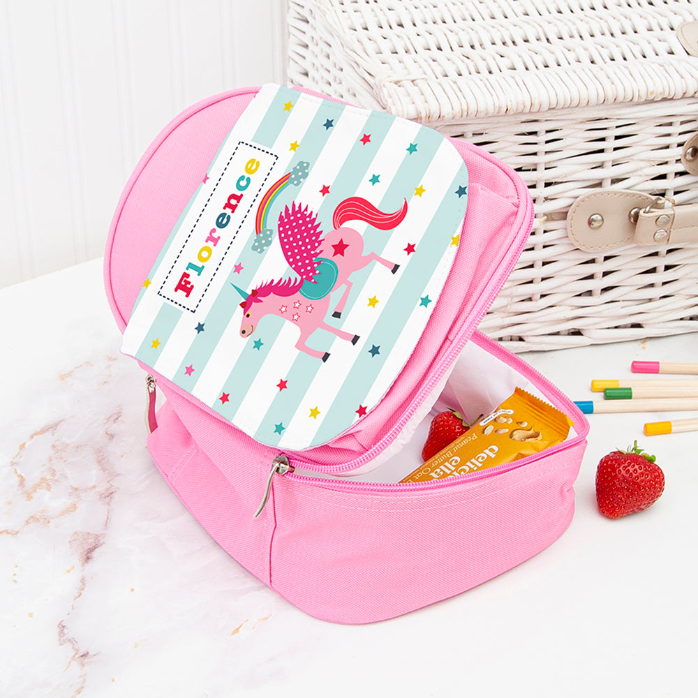 Personalised Girl's Unicorn Lunch Bag