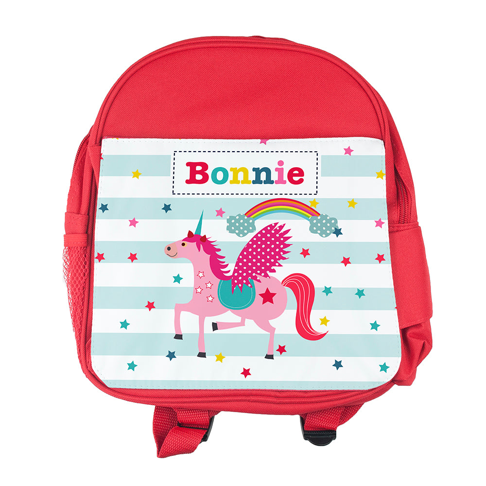 Personalised Girl's Unicorn Mini Rucksack
