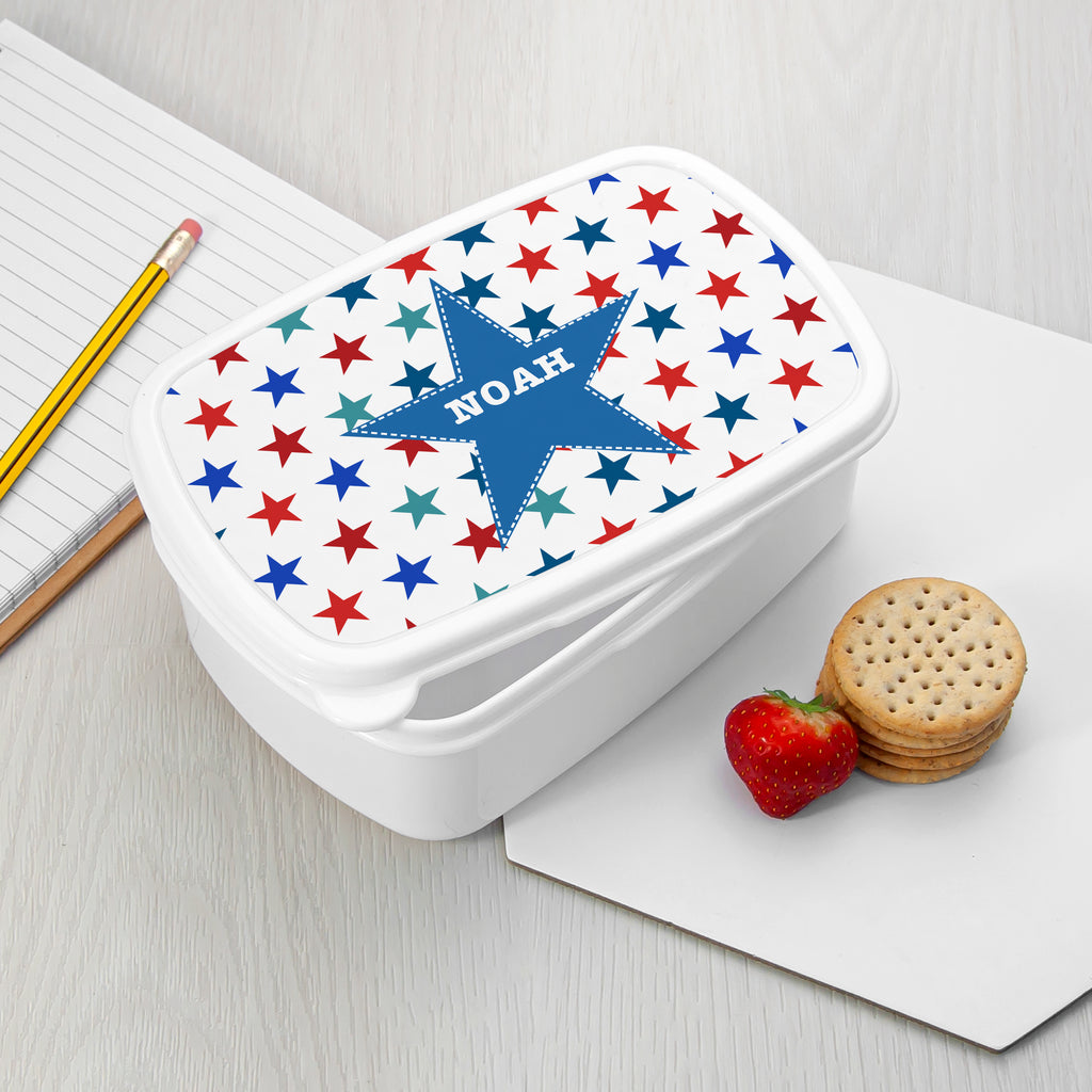 Personalised Boy's Patterned Lunch Box