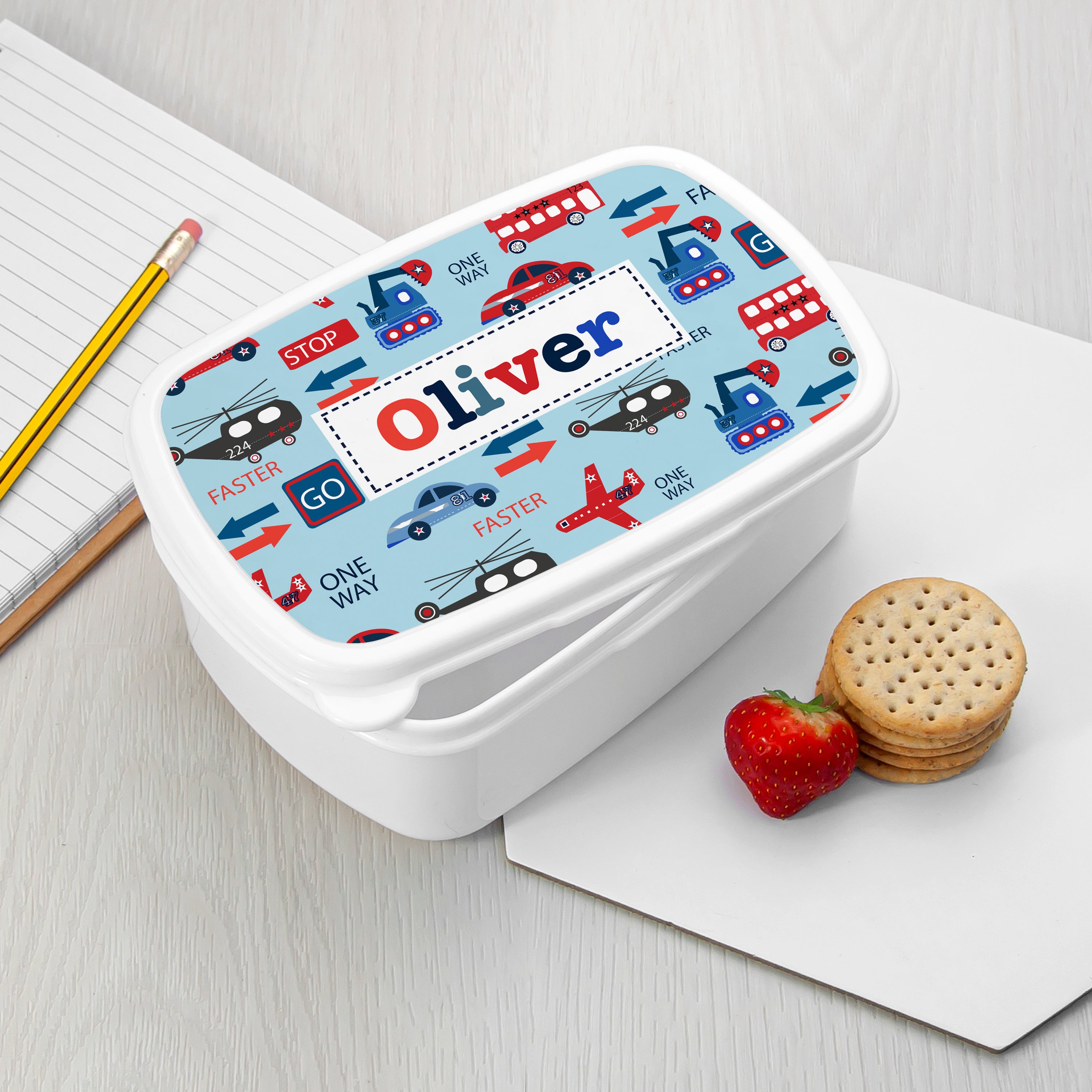 Personalised Boy's Patterned Lunch Box