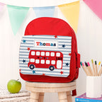 Personalised Boy's Red Mini Rucksack