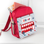 Personalised Boy's Red Mini Rucksack