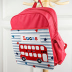 Personalised Boy's Red Mini Rucksack