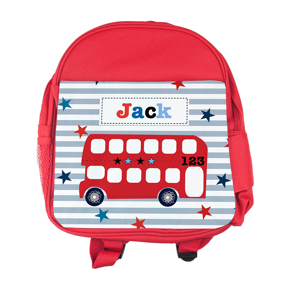 Personalised Boy's Red Mini Rucksack