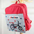 Personalised Boy's Red Mini Rucksack