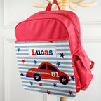 Personalised Boy's Red Mini Rucksack