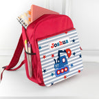 Personalised Boy's Red Mini Rucksack