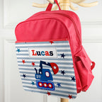 Personalised Boy's Red Mini Rucksack