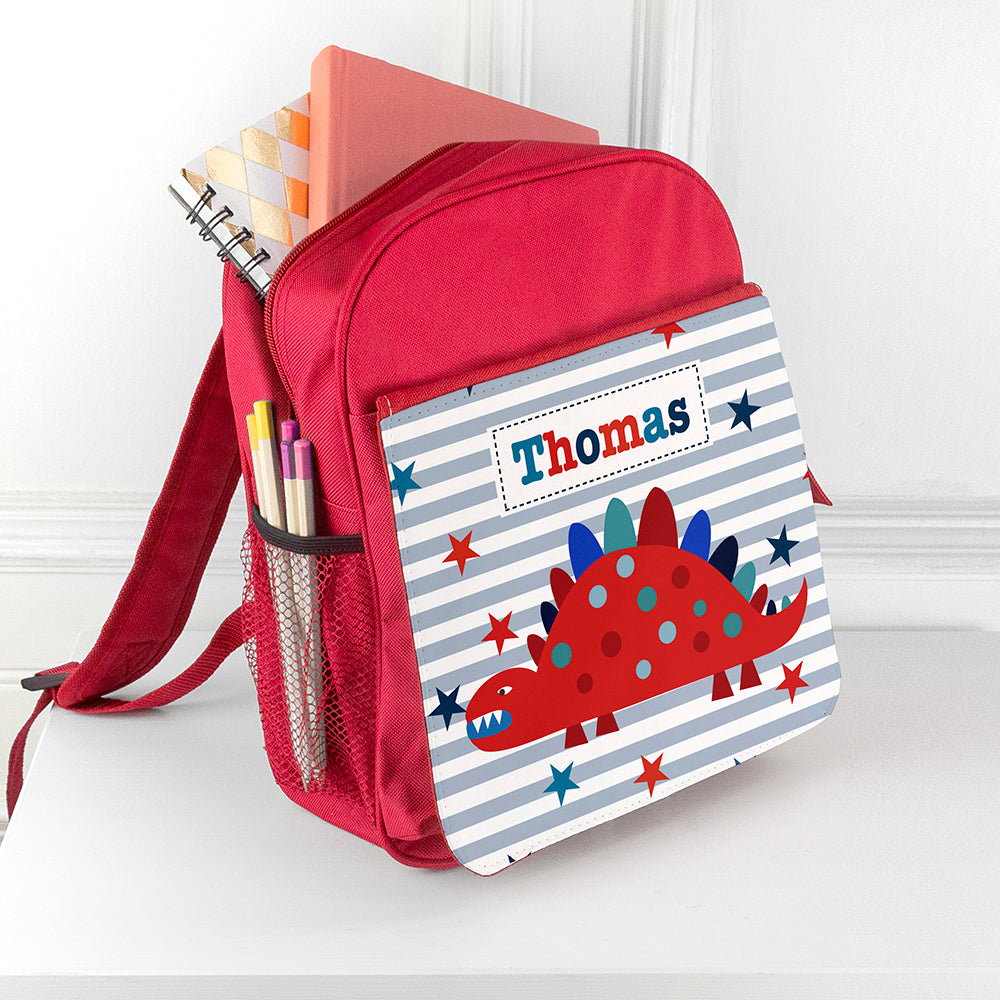 Personalised Boy's Red Mini Rucksack