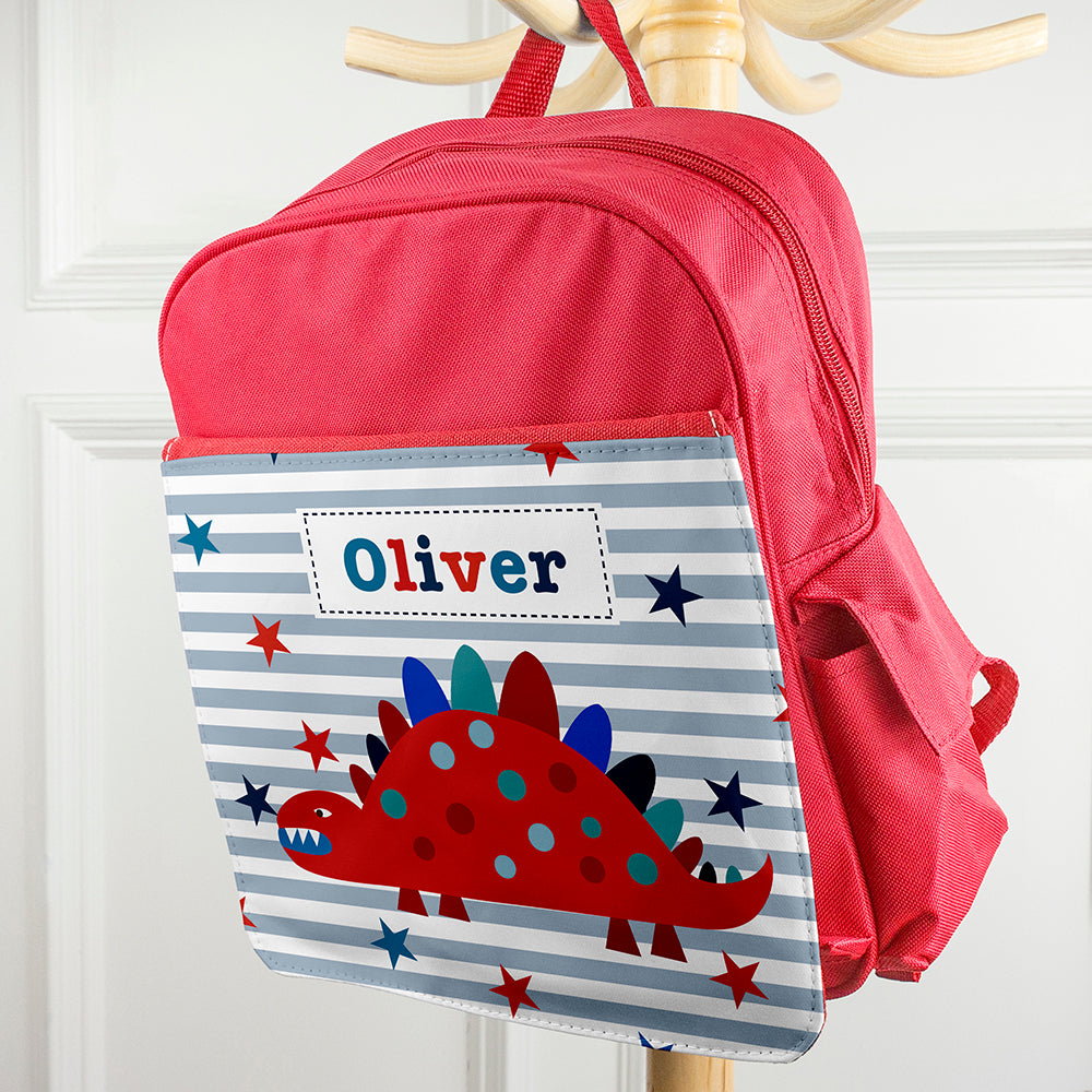 Personalised Boy's Red Mini Rucksack